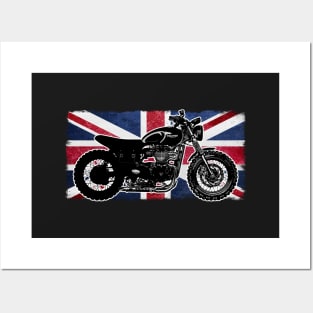 Triumph Custom Scrambler | British Flag | Muscle Bikes Scrambler Bikes Posters and Art